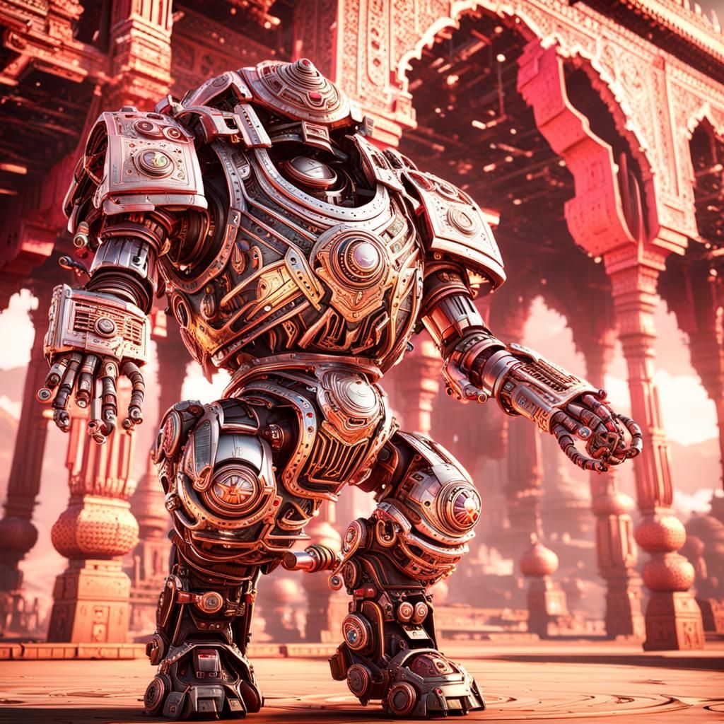 Futuristic Rajasthan Dance Performance in Sci-Fi Style