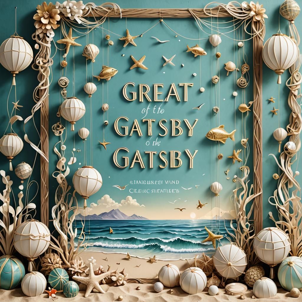 Idyllic Summer Beach Scene in Whimsical Watercolor