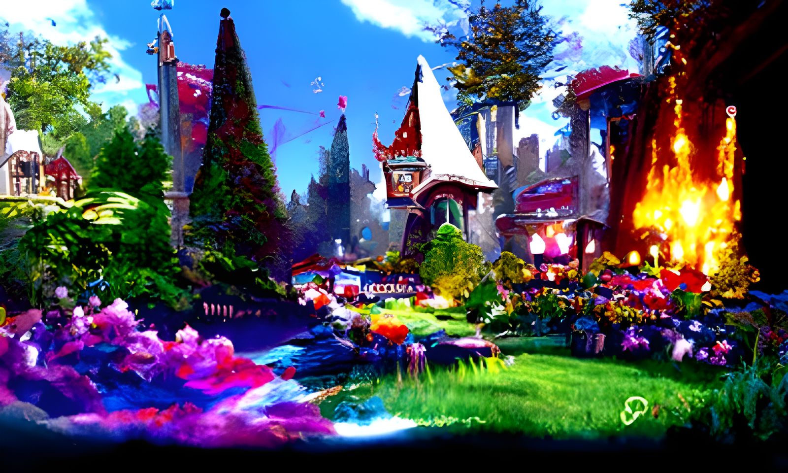 Enchanting AI Fantasy World Illustration