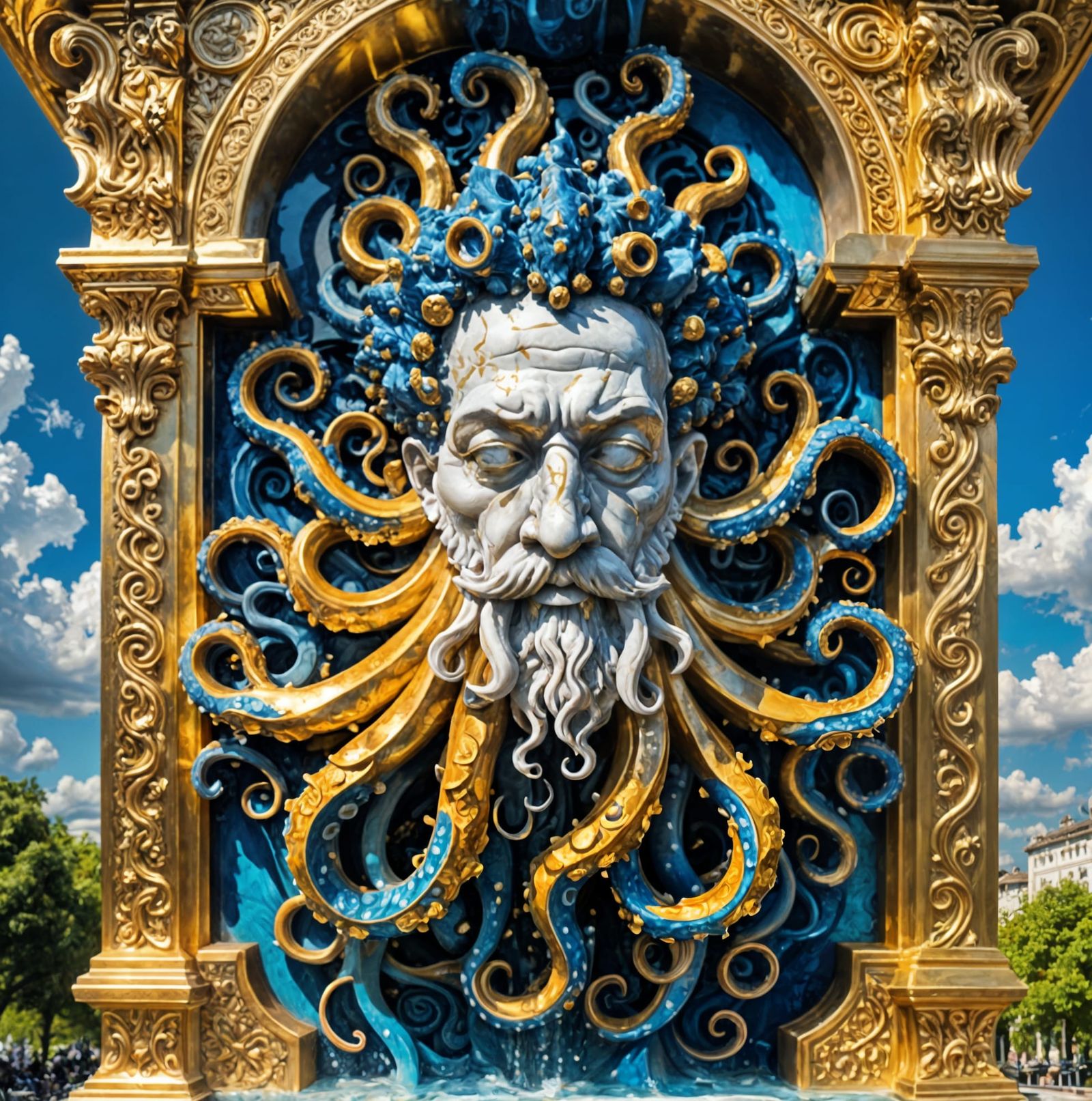 Old Man Tentacle Sculpture