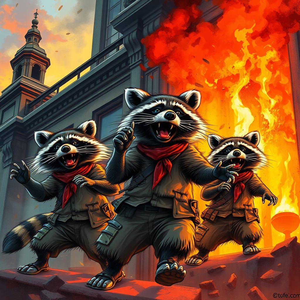 Ricocheting Raccoons Ignite a Belle Époque Building in a Vib...