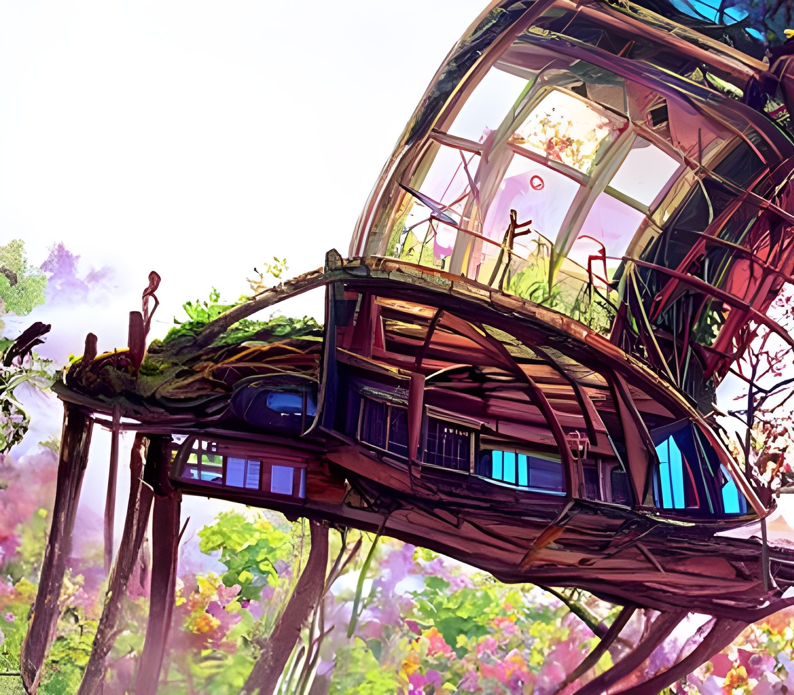 Cosmic Hamster Wheel: Ghibli-esque Anime Art