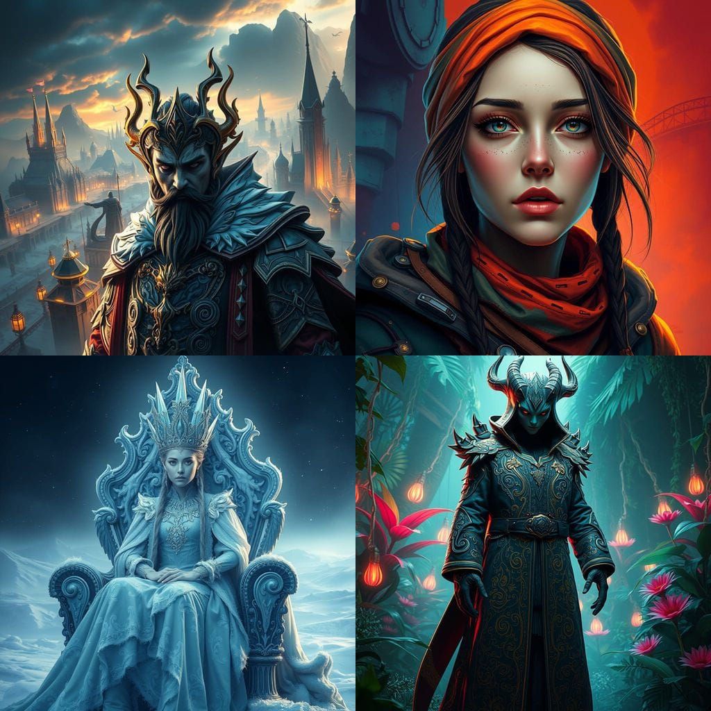 Surreal Portraits of Fire Series Icons