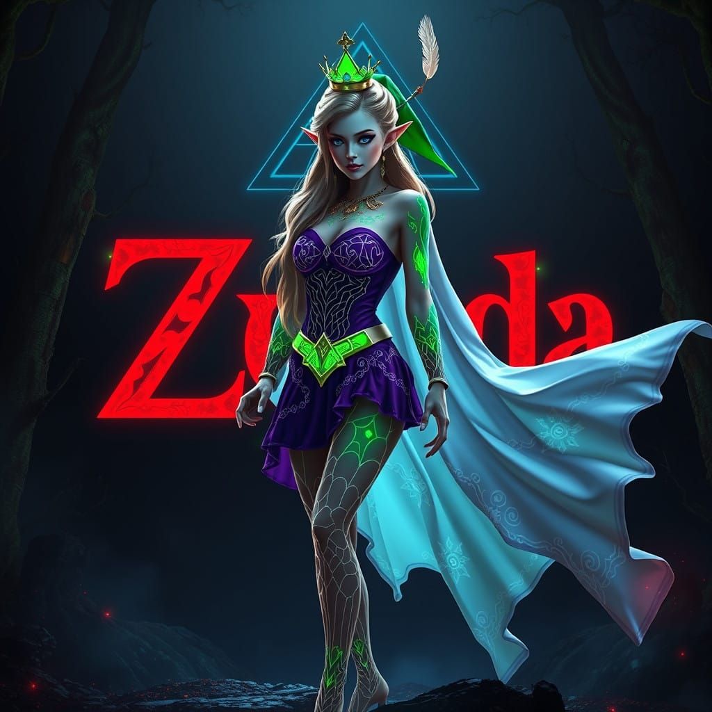 Goth Princess Zelda in Ethereal Glow