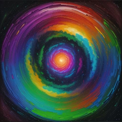 Cosmic Vortex in Abstract Expressionism Style