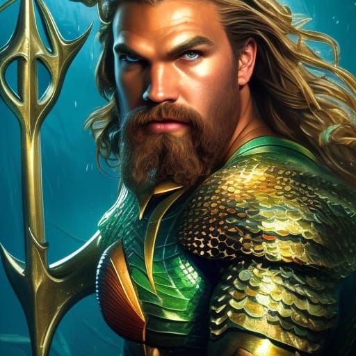 Aquaman Atlantis Civilization Portrait in 8K