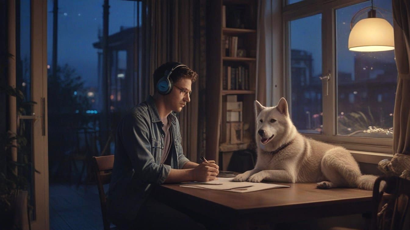 Epic Study Session in a Celestial Studio