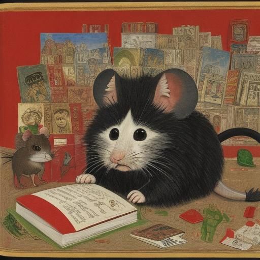 Angry Mouse Storybook Illustration