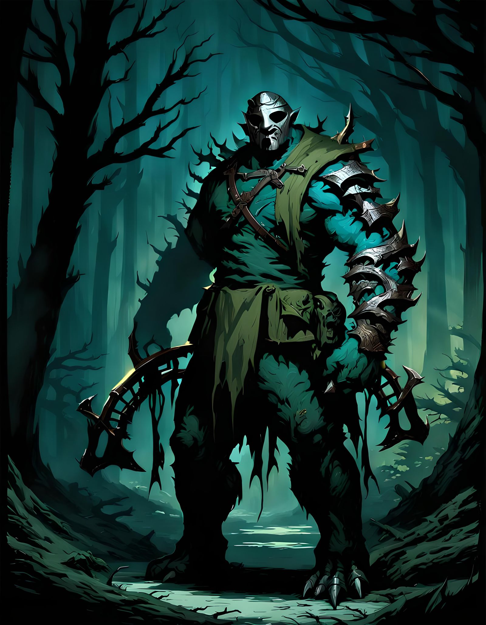 Corrupted Orc Ranger in Grim Forest