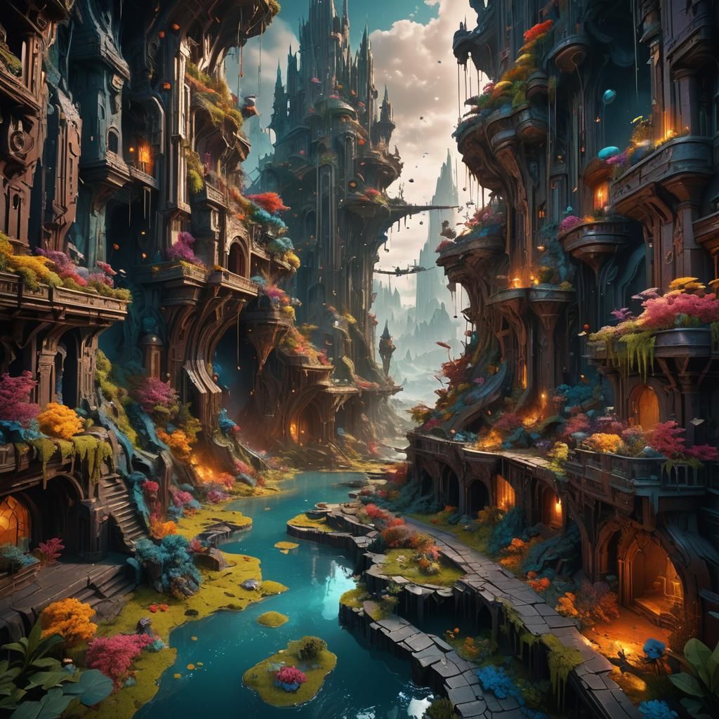 Abstract Concept Visualization in Detailed Matte Painting