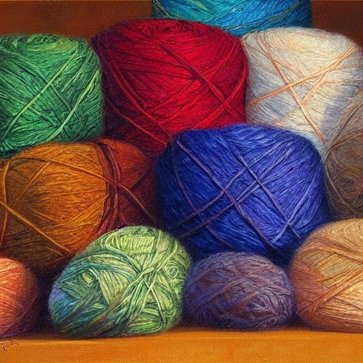 Yarn in Oil Painting Style