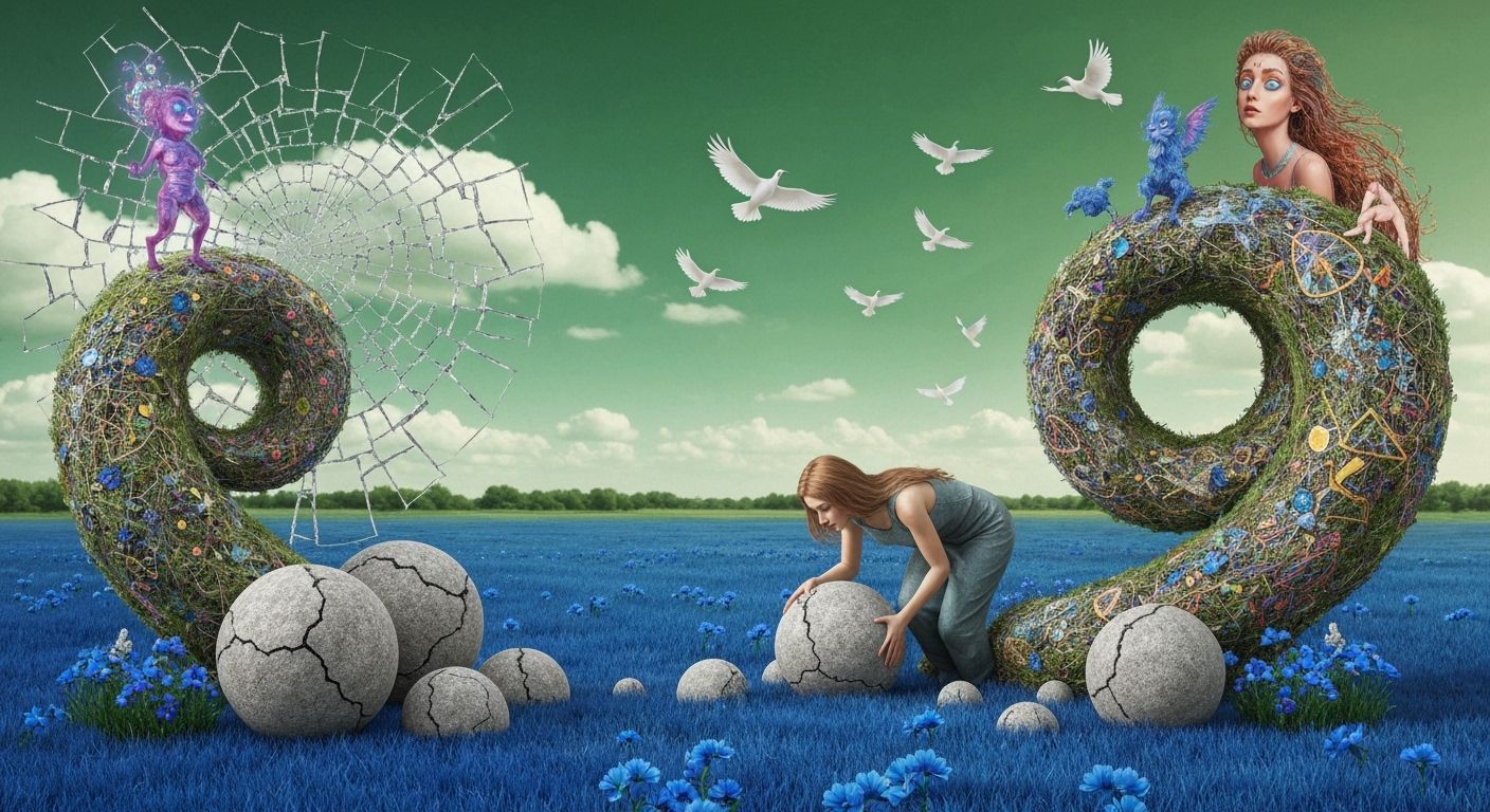 Surreal Bio Art: Woman Connects to Cosmic Mind