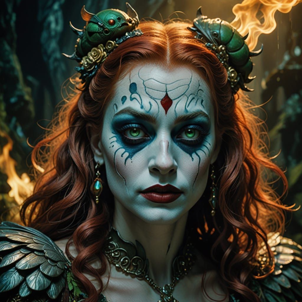 Cinematic Portrait of a Regal Dove Queen