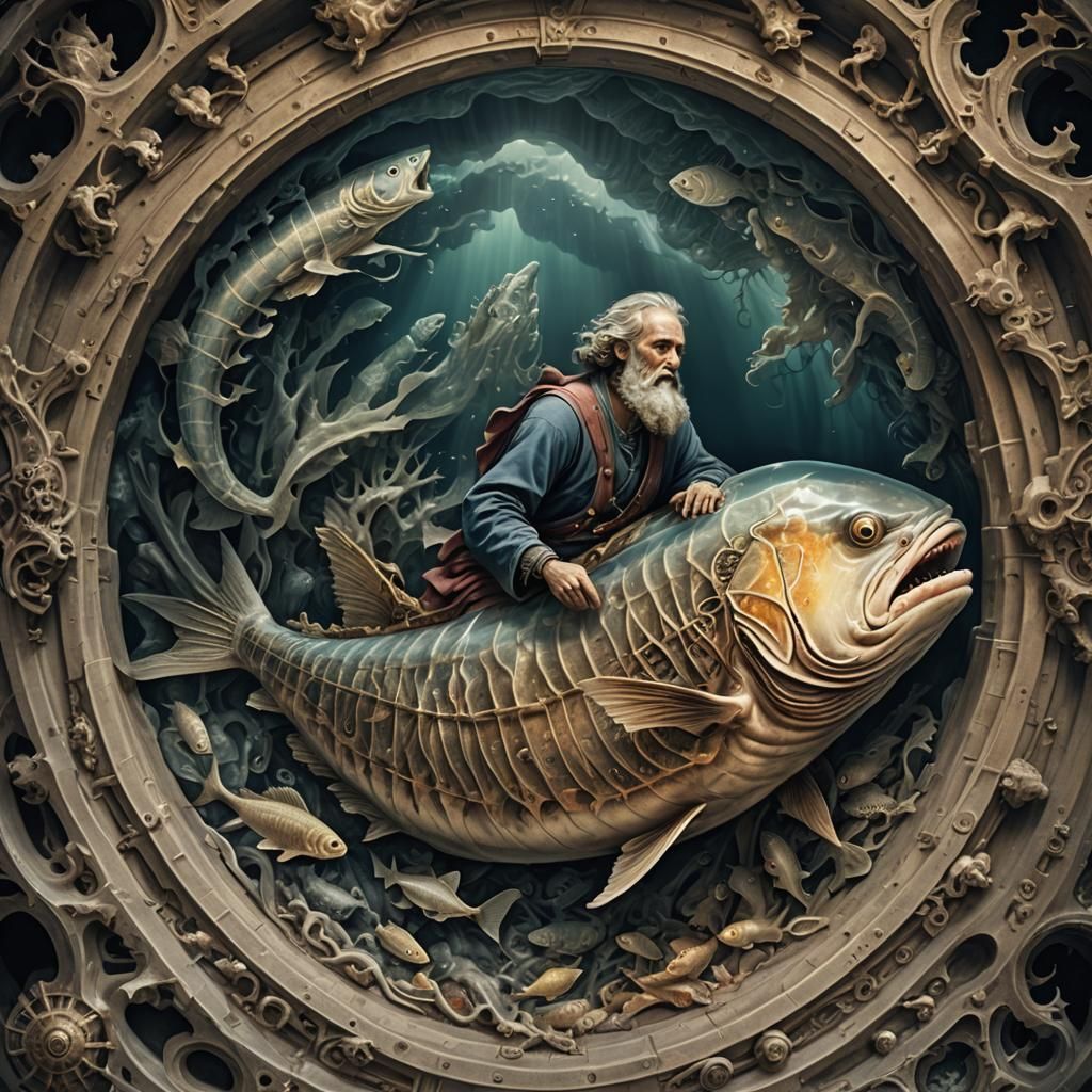 X-Ray View: Jonah Inside the Great Fish