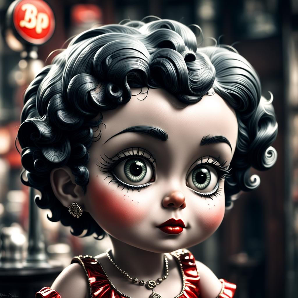 Hyperrealistic Baby Betty Boop in High Definition