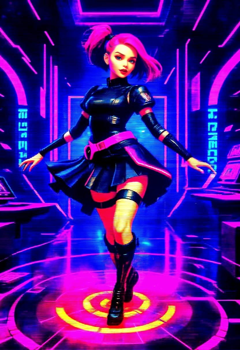 Cyberpunk Ballroom Dancer in Dreamscape Style
