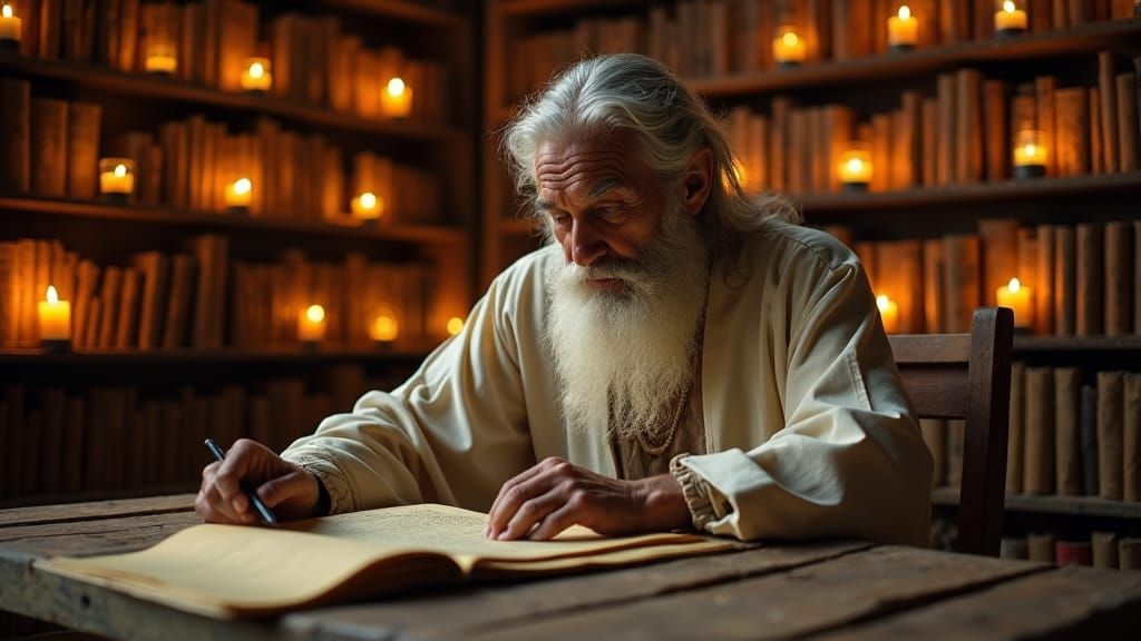 Ancient Library: Wisdom and Light