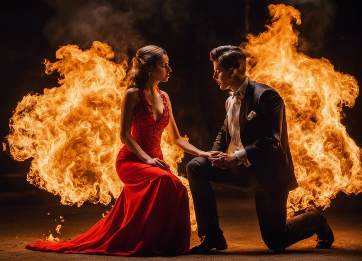 Telekinetic Pyrokinesis Ignites a Dress