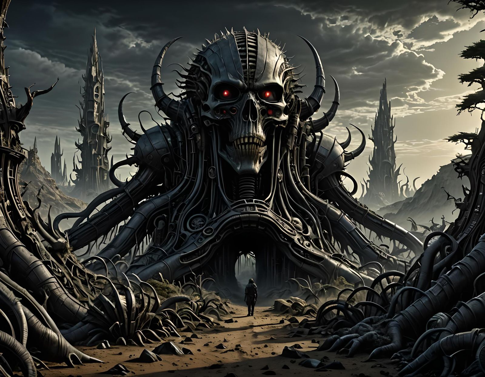 Chaotic Lost Land: A Dark Fantasy Landscape