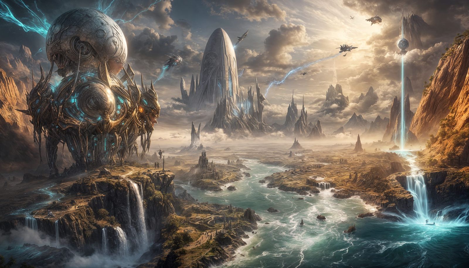 Norse Mythology Meets Future Tech Digital Art