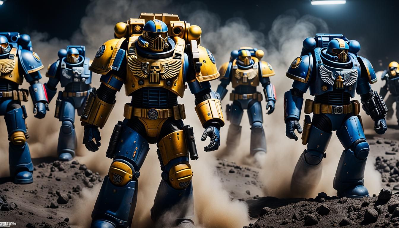 Harbinger Space Marine Portrait in Hyperrealism