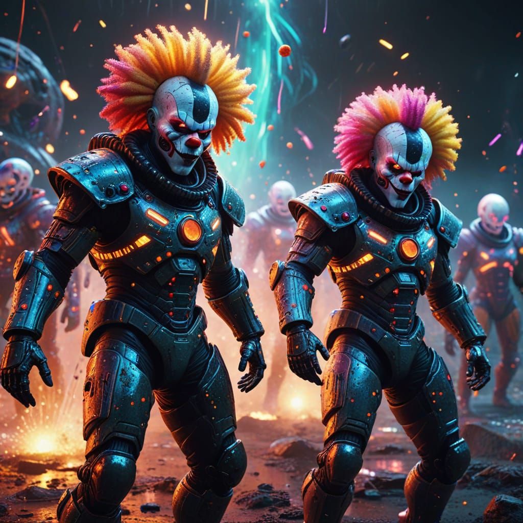 Clowns Wage Sci-Fi War on Alien Battlefield