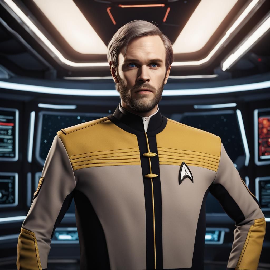 PewDiePie as Star Trek Starfleet Officer