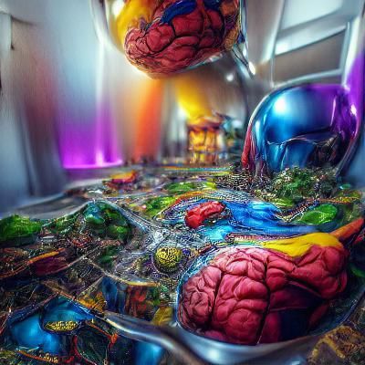 Brain Simulation World: Hyperrealistic Fantasy Concept Art