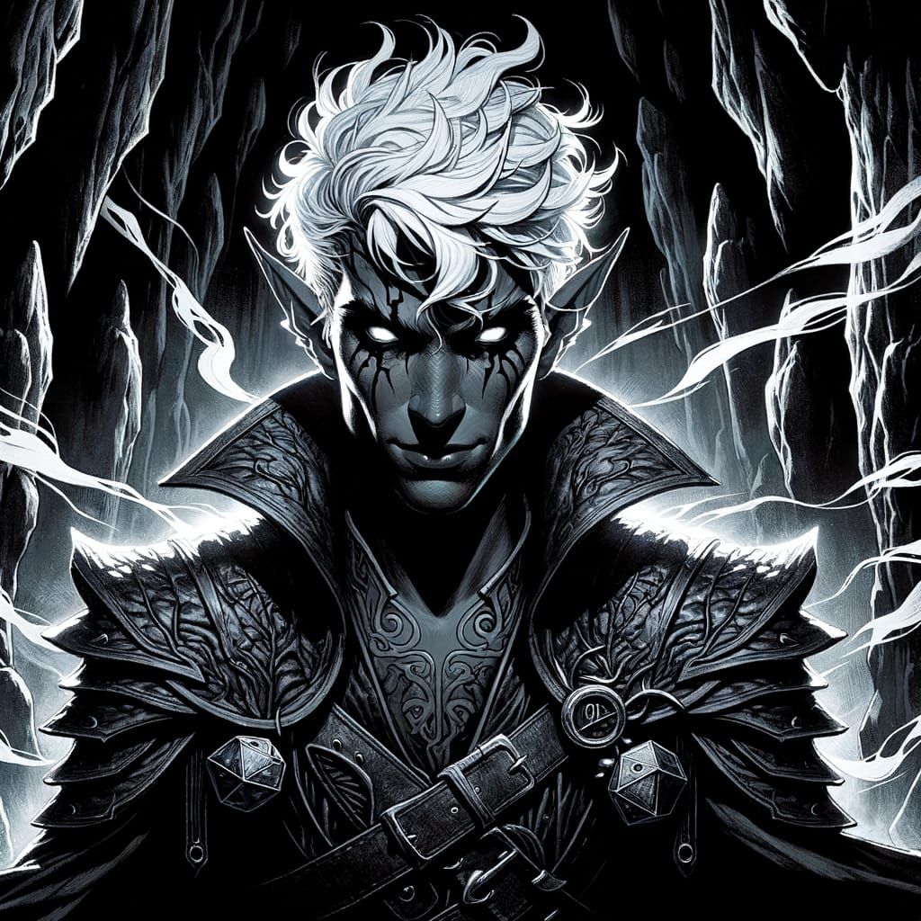 Drow Rogue Emerges from Underdark Shadows: Dark Fantasy Comi...