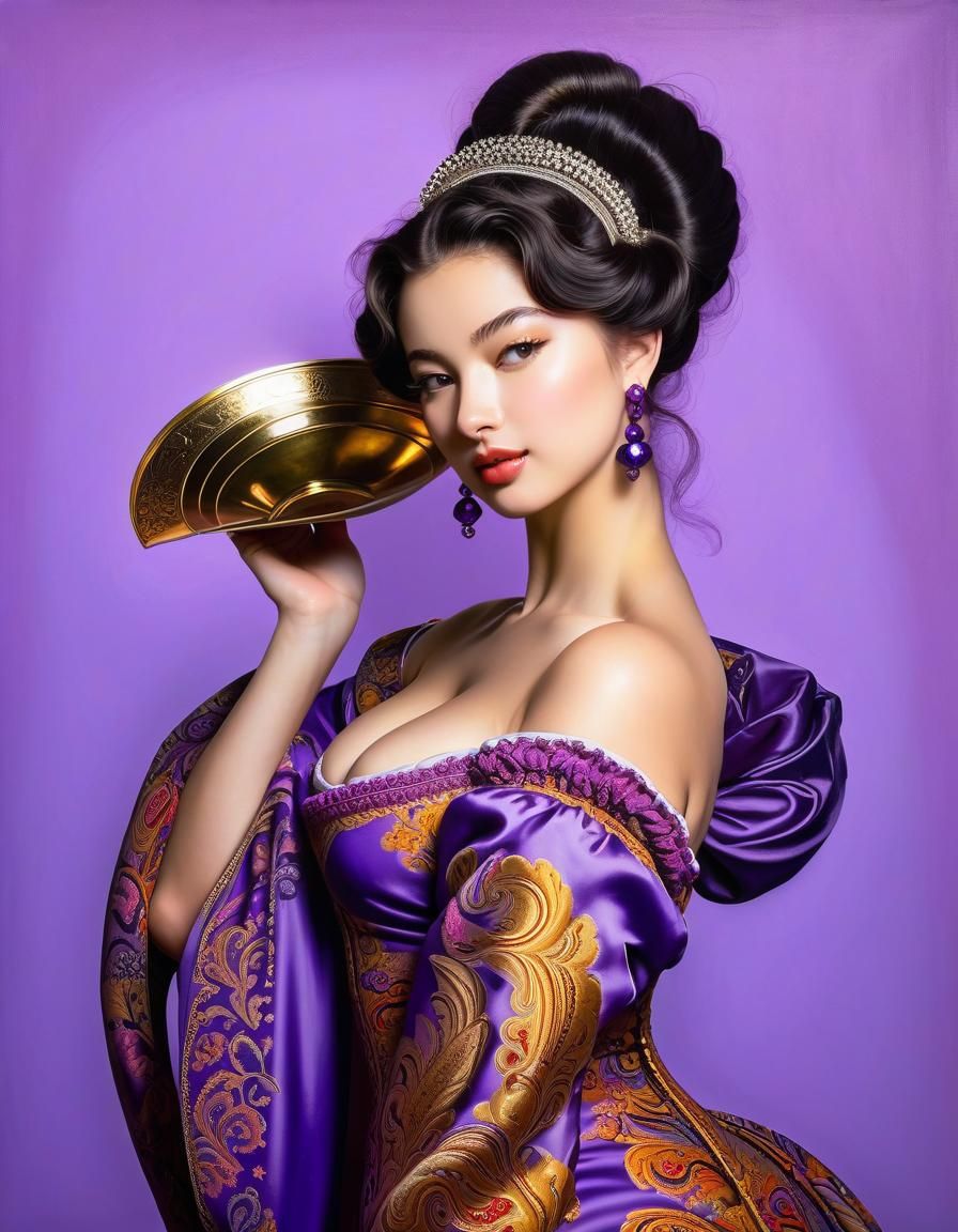 Baroque Fantasy Pinups in Lavender