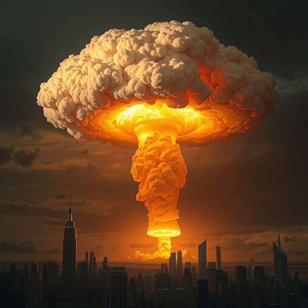 Retro-Futuristic Propaganda: Nuclear War Engulfs US Cities