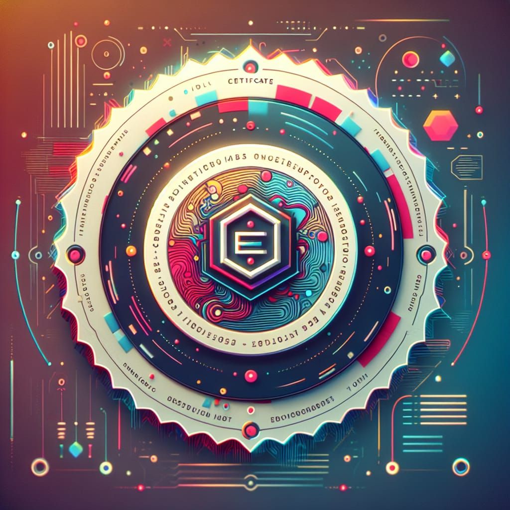 Abstract NFT Digital Certificate of Appreciation