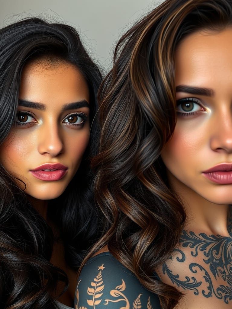 Diverse Women in Elegant Portraits