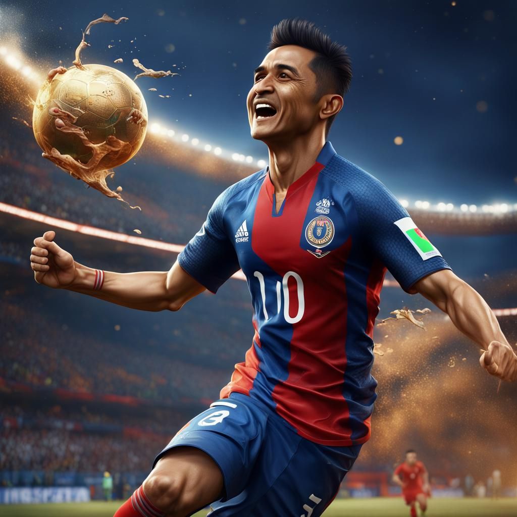 Sunil Chettri Wins FIFA World Cup: Fantasy Art