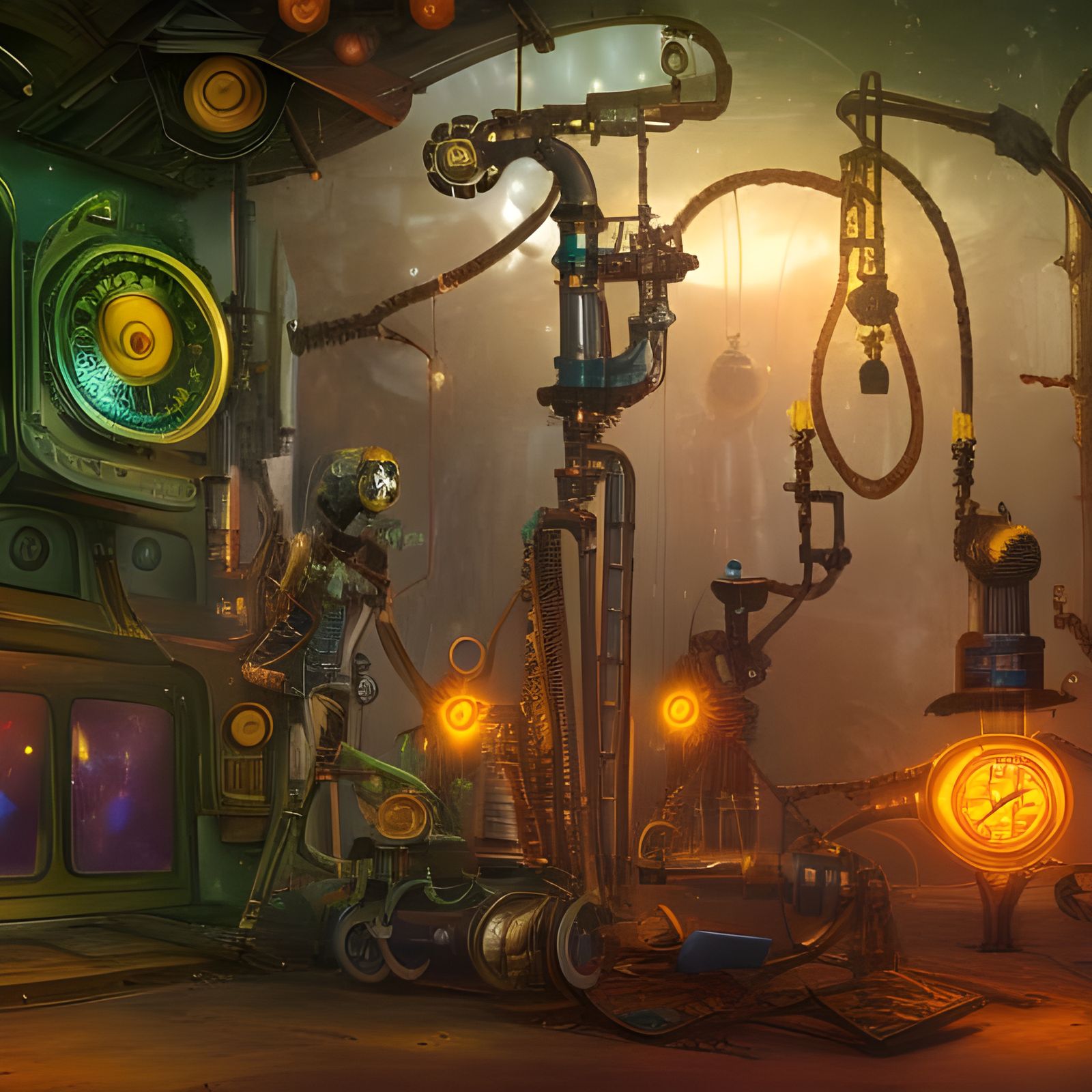 Steampunk Clockwork Mammals Roam a Space Jungle
