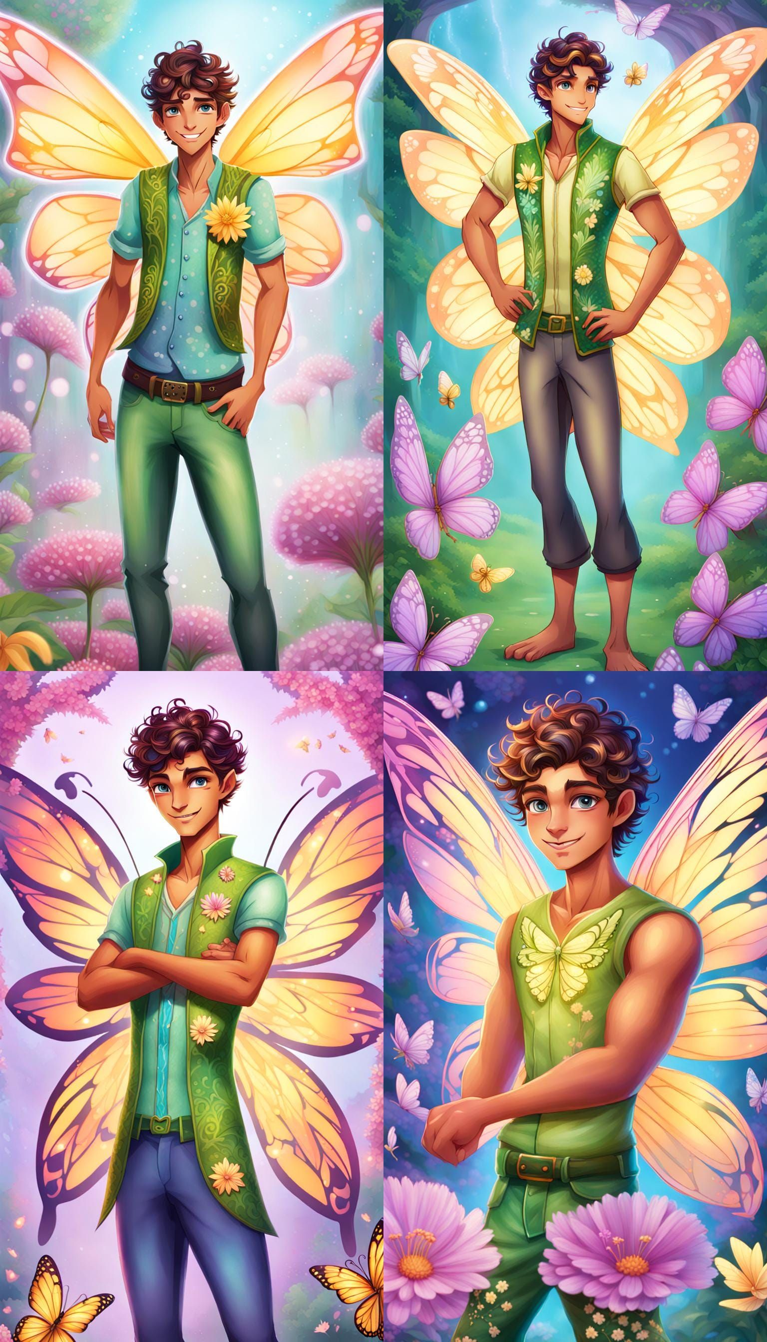 Butterflix Style Male Fairy Illustration