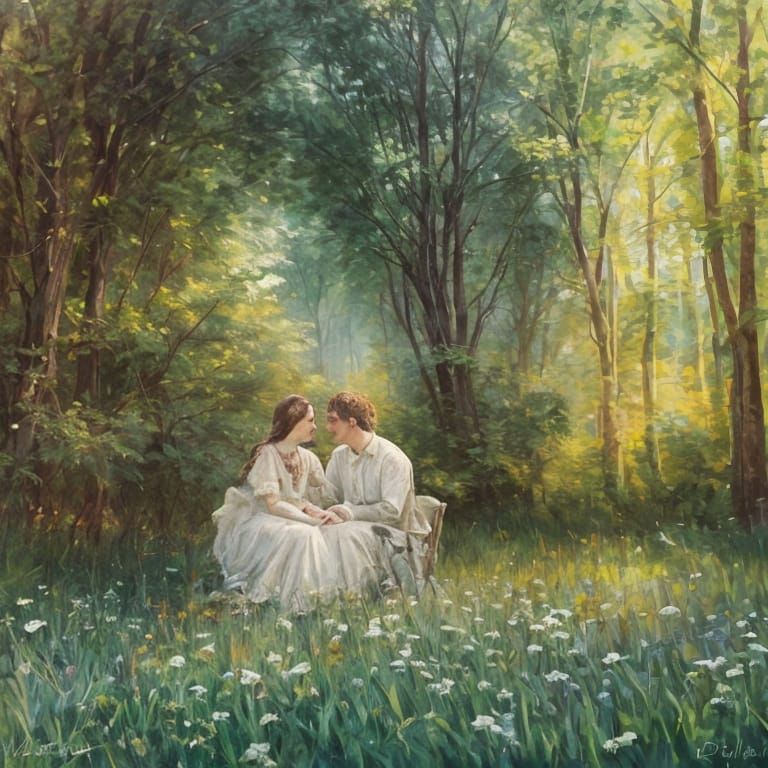 Like young lovers whom youth and love make dear 
Wrapped and filled by their mutual atmosphere

Percy Bysshe Shelley