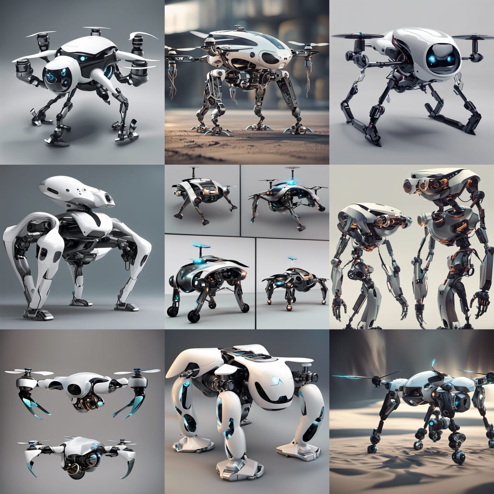 Futuristic Robot Drones