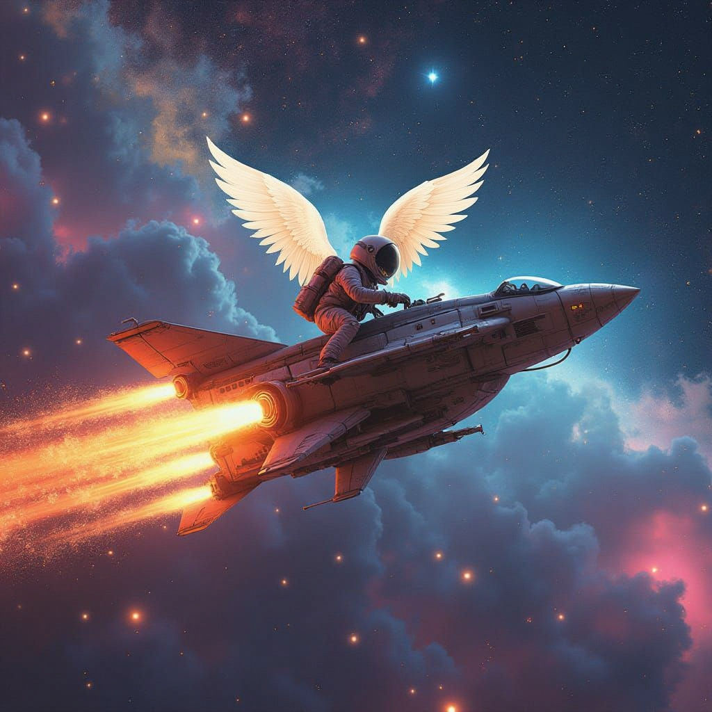 AI Generated Image of a Colorful Nebula