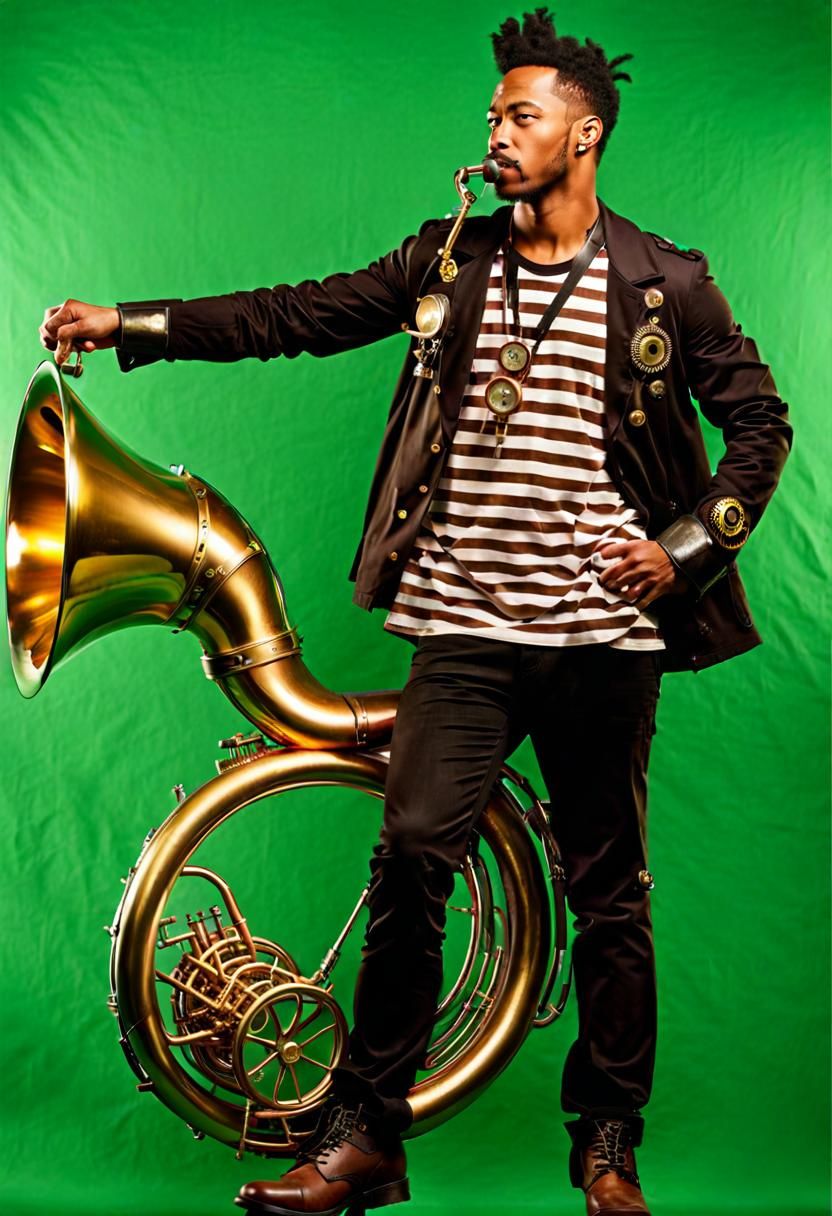 Steampunk Musician with Sousaphone