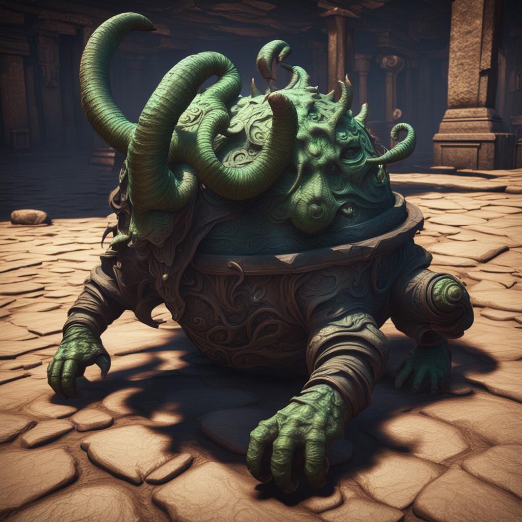 Cthulhu 3D Render: Artstation Trending Monster