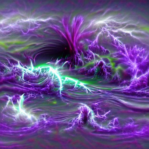 Cyberpunk Wave Stormfront: Neon Digital Art