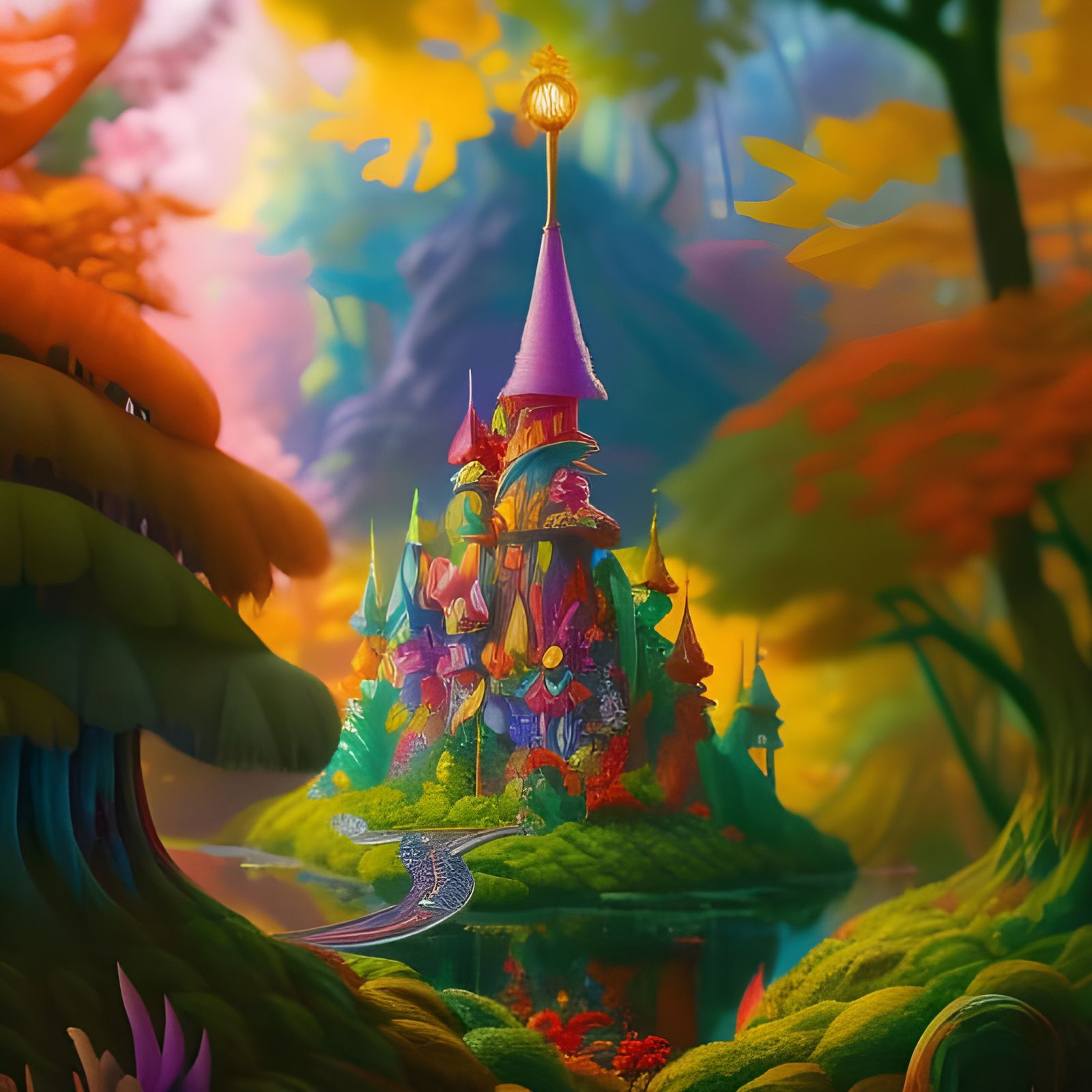 Enchanting Magical Toy Box in Colorful Fantasy Style