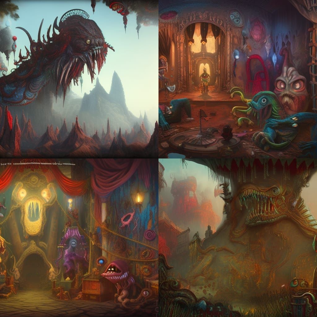 Dark Fantasy Freak Show Concept Art