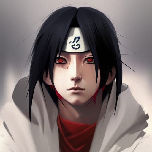 Itachi Uchiha Portrait in Art Nouveau Style