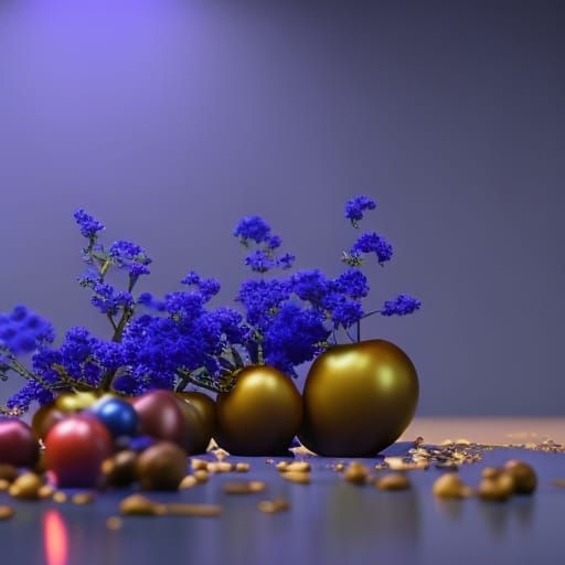 Royal Blue Tomato: Photorealistic Digital Masterpiece