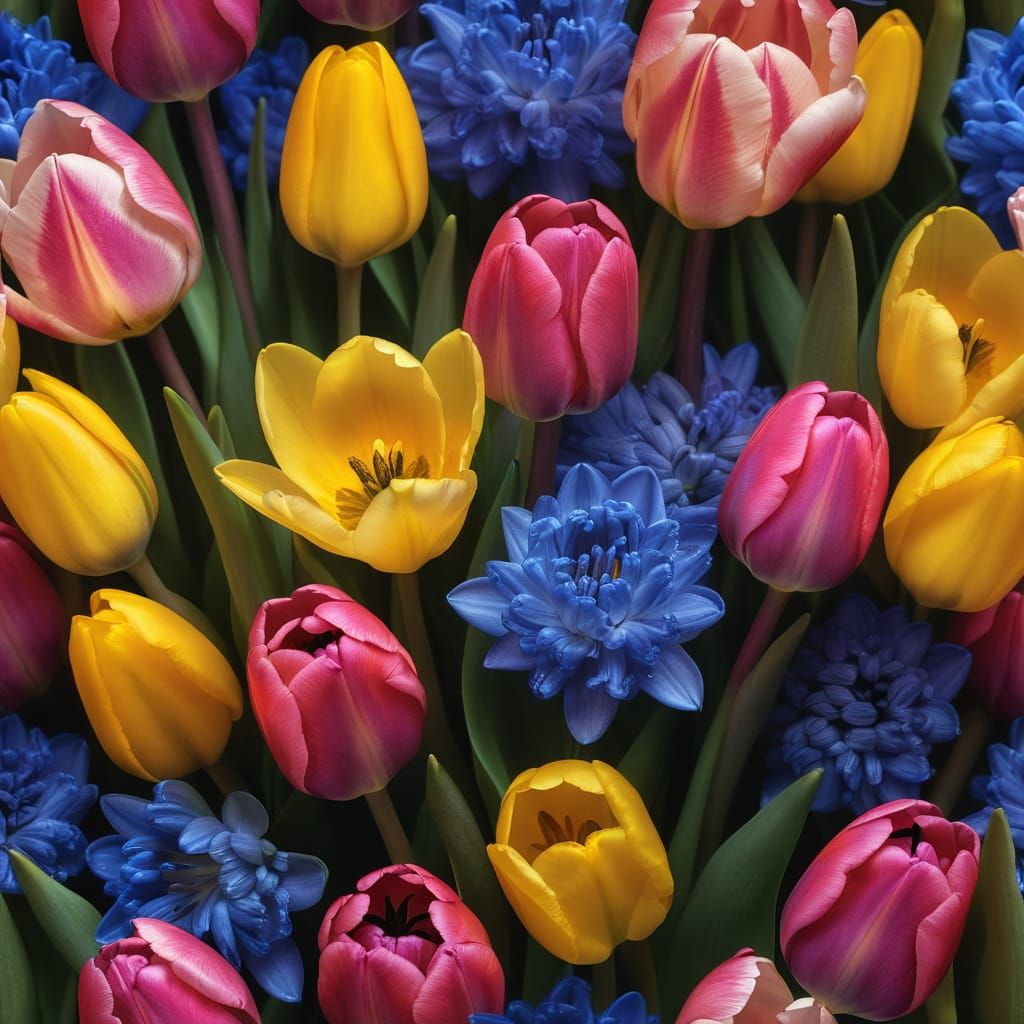 Vibrant Floral Masterpiece in Photorealistic Style