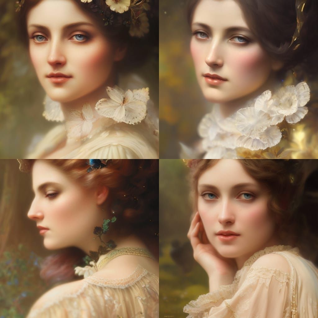 Gothic Victorian Girl: Rococo Digital Painting