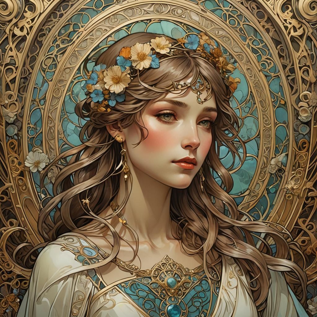 Art Nouveau Sign for Abbygaelle's Workshop