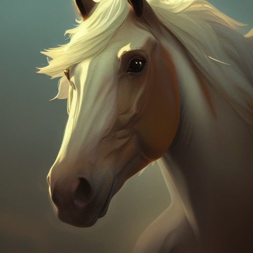 Detailed Horses Portrait in Hyperrealistic Style